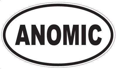 ANOMIC - Oval Sticker