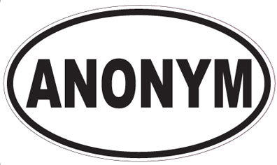 ANONYM - Oval Sticker
