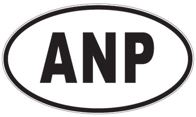 ANP - 3 Letter Initials Oval Sticker