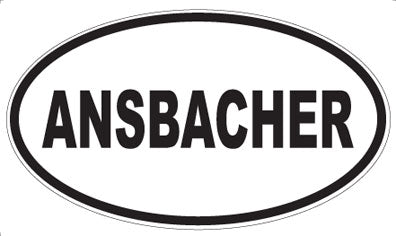 ANSBACHER - Oval Sticker