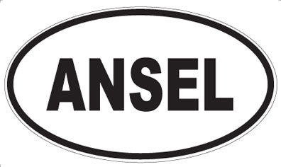 ANSEL - Oval Sticker
