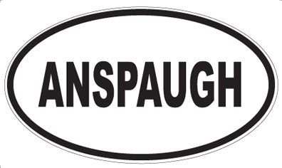 ANSPAUGH - Oval Sticker