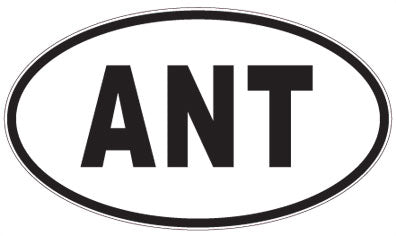 ANT - 3 Letter Initials Oval Sticker