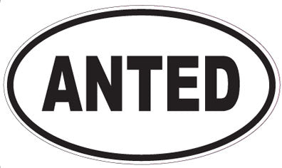 ANTED - Oval Magnet