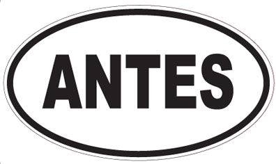 ANTES - Oval Sticker