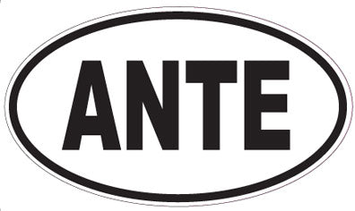ANTE - Oval Sticker