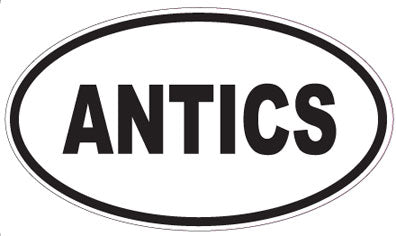 ANTICS - Oval Sticker