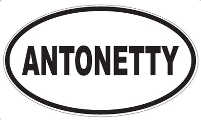 ANTONETTY - Oval Sticker
