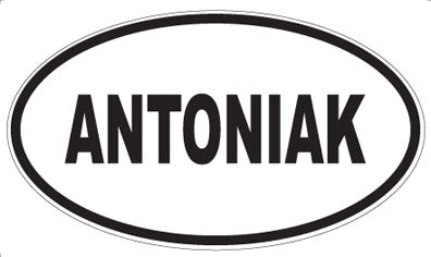 ANTONIAK - Oval Sticker
