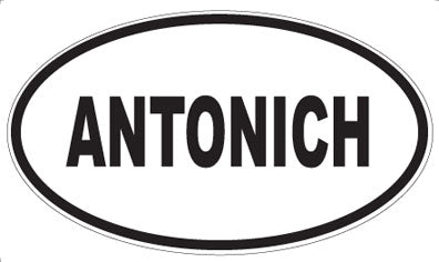 ANTONICH - Oval Sticker
