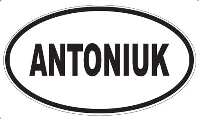 ANTONIUK - Oval Sticker