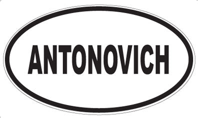 ANTONOVICH - Oval Sticker