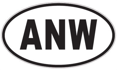 ANW - 3 Letter Initials Oval Sticker