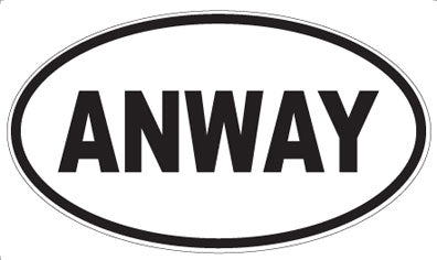 ANWAY - Oval Magnet
