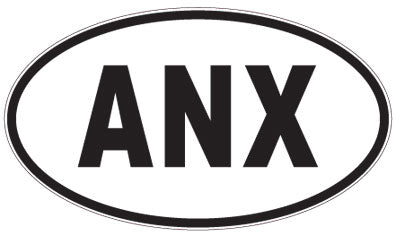 ANX - 3 Letter Initials Oval Sticker