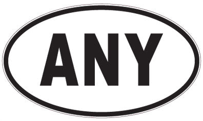 ANY - 3 Letter Initials Oval Sticker