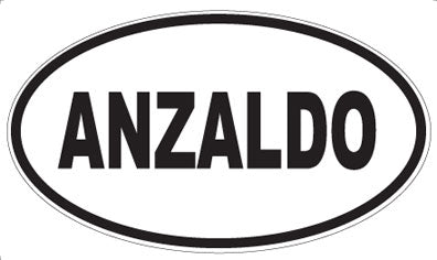ANZALDO - Oval Sticker