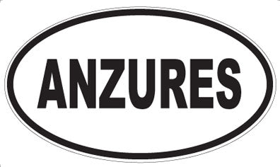 ANZURES - Oval Sticker