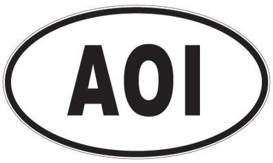 AOI - 3 Letter Initials Oval Magnet