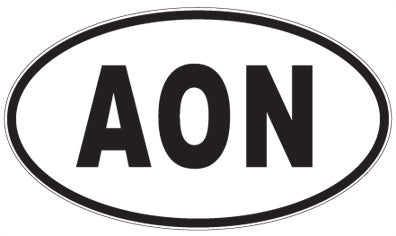 AON - 3 Letter Initials Oval Sticker