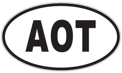 AOT - 3 Letter Initials Oval Magnet