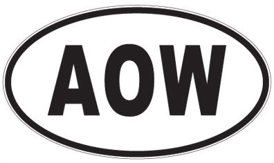 AOW - 3 Letter Initials Oval Sticker