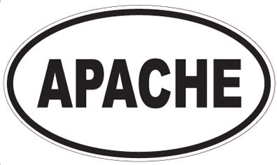 APACHE - Oval Sticker