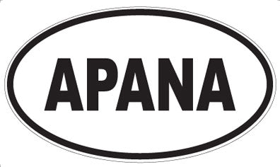 APANA - Oval Sticker