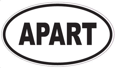 APART - Oval Sticker