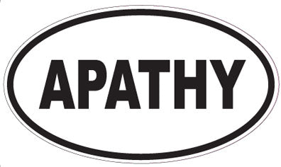 APATHY - Oval Sticker