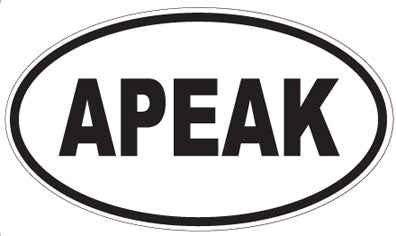 APEAK - Oval Sticker
