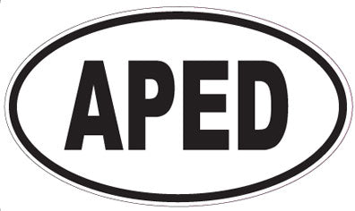 APED - Oval Sticker