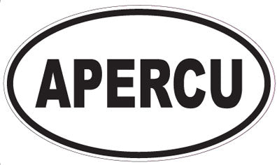 APERCU - Oval Sticker