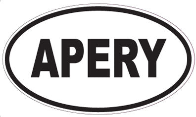 APERY - Oval Sticker