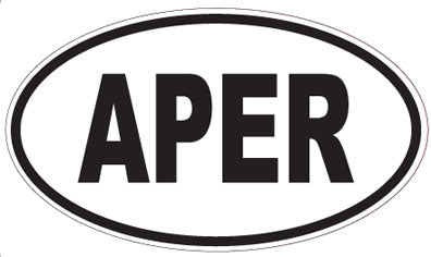 APER - Oval Sticker