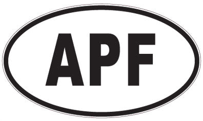 APF - 3 Letter Initials Oval Magnet
