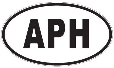 APH - 3 Letter Initials Oval Sticker