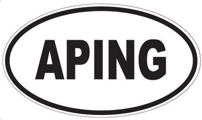 APING - Oval Sticker
