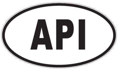 API - 3 Letter Initials Oval Magnet
