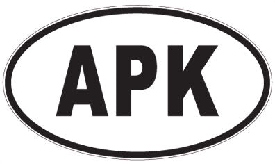 APK - 3 Letter Initials Oval Sticker