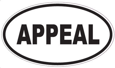 APPEAL - Oval Sticker