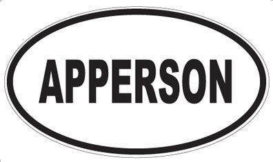 APPERSON - Oval Magnet