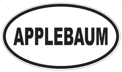 APPLEBAUM - Oval Sticker