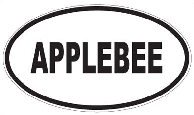 APPLEBEE - Oval Sticker