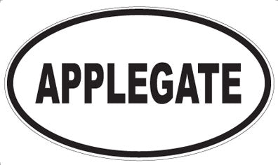 APPLEGATE - Oval Magnet