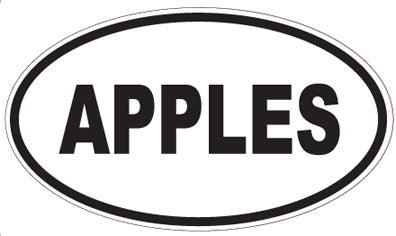 APPLES - Oval Sticker