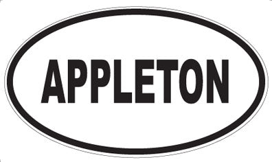 APPLETON - Oval Sticker