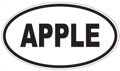 APPLE - Oval Magnet