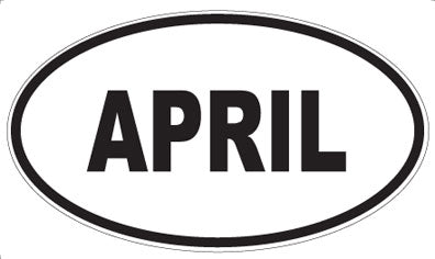 APRIL - Oval Sticker