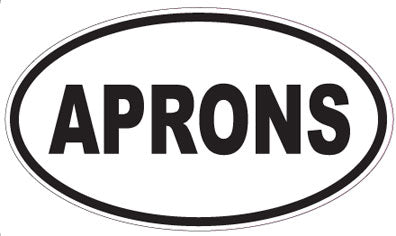 APRONS - Oval Sticker